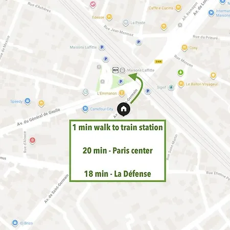 T2 Renove - 4p - 1min Rer A - 20min Paris Maisons-Laffitte